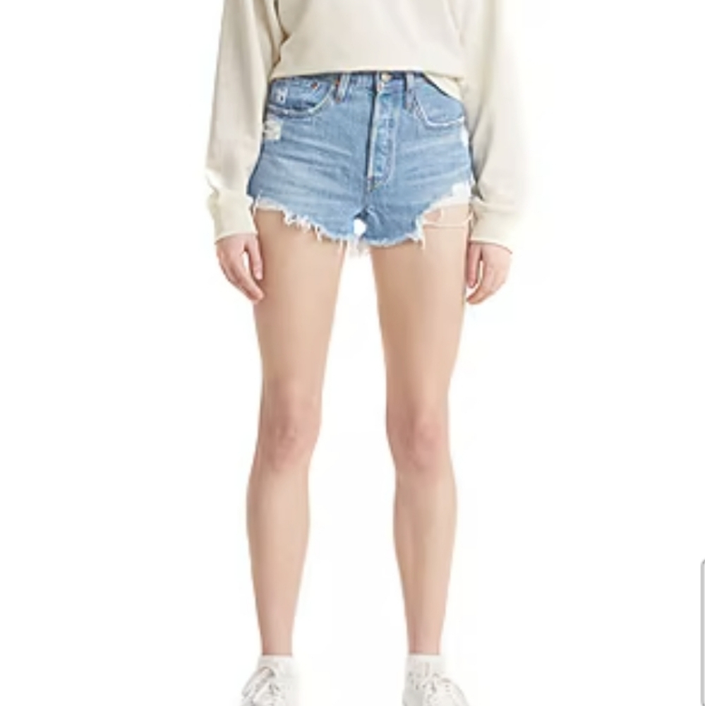 Levi's | Ribcage Premium 501 Mid-Rise Denim Short